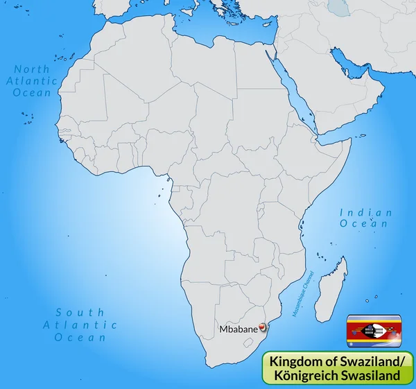 Mapa de swazilandia — Archivo Imágenes Vectoriales