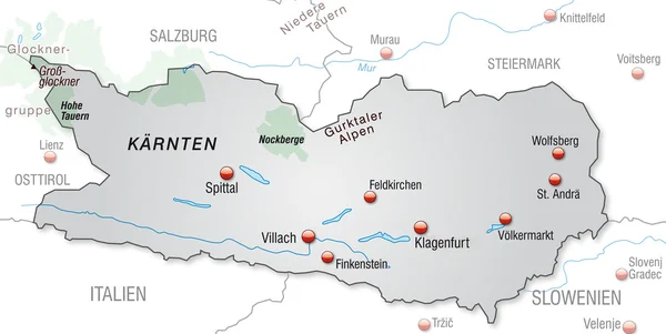 Карта Кернтена — стоковый вектор