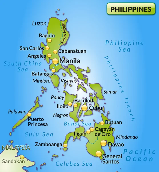 Map of philippines — Stock Vector