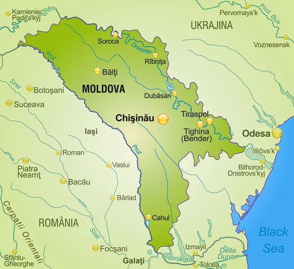 Mapa Mołdawii — Wektor stockowy