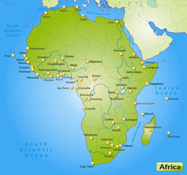 Map of Africa — Stock Vector