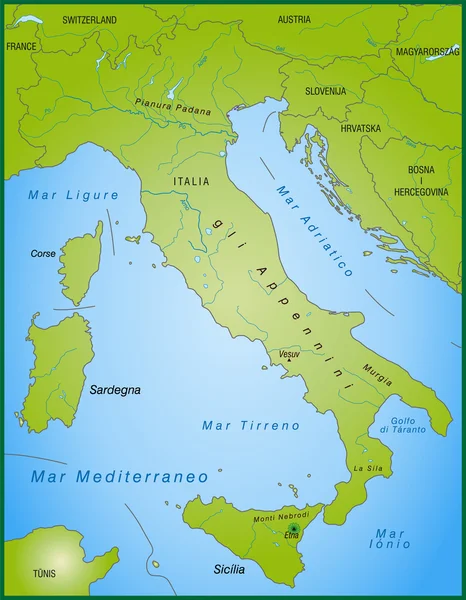 Map of Italy — Stock Vector