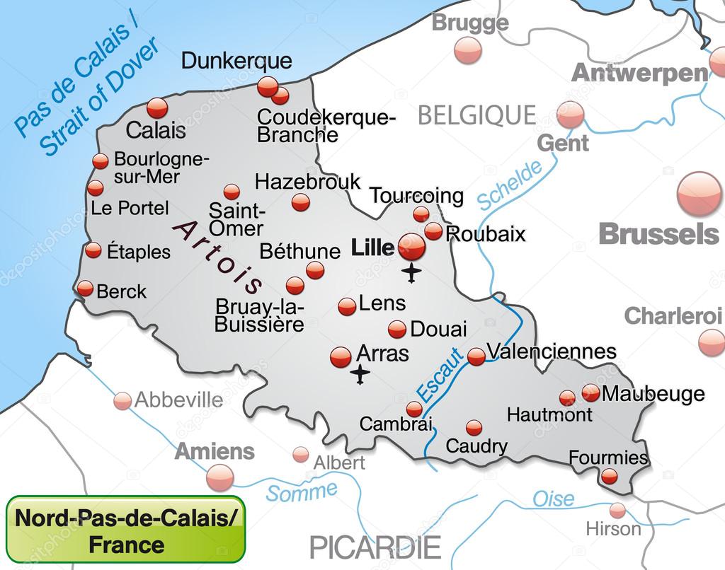 Map of North-pas-de-calais