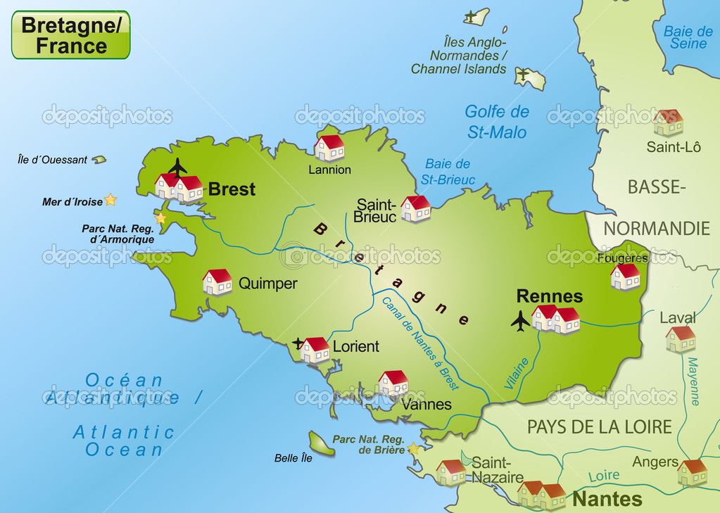 Bretagne Karta | Karta