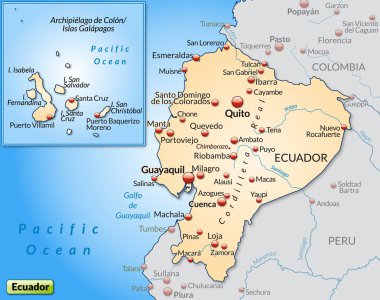 Map of ecuador clipart