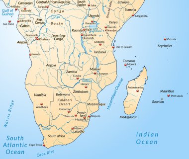 gri bir Dünya Haritası olarak Afrika Haritası