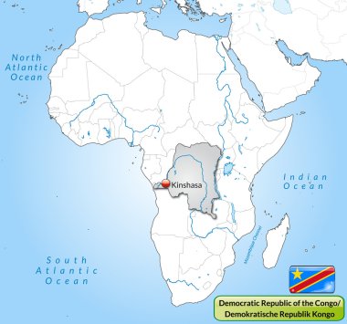 Demokratik Kongo Cumhuriyeti Haritası
