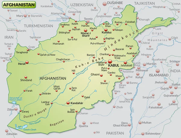 Map of Afghanistan — Stock Vector