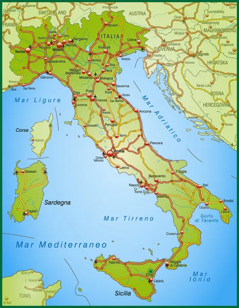 Map of Italy — Stock Vector