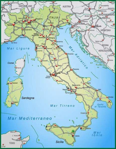 Map of Italy — Stock Vector