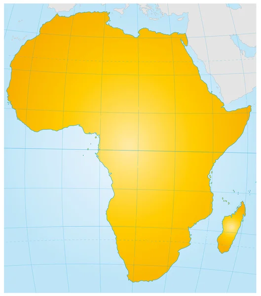 Mapa da África — Vetor de Stock