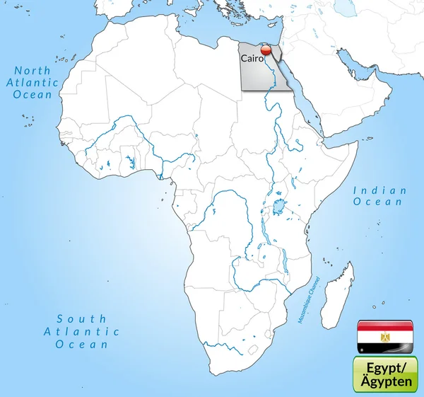 Mısır Haritası — Stok Vektör