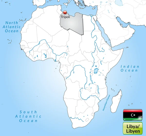 Mapa online de Libia — Vector de stock