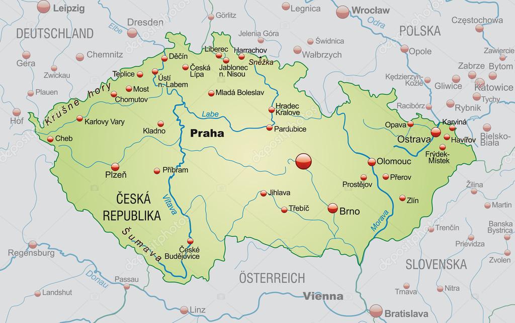Tjeckien Karta | Karta