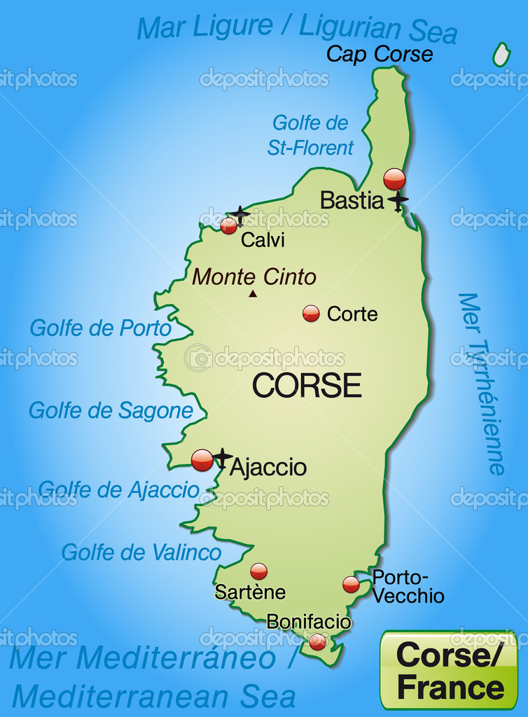 Korsika Karta | Karta