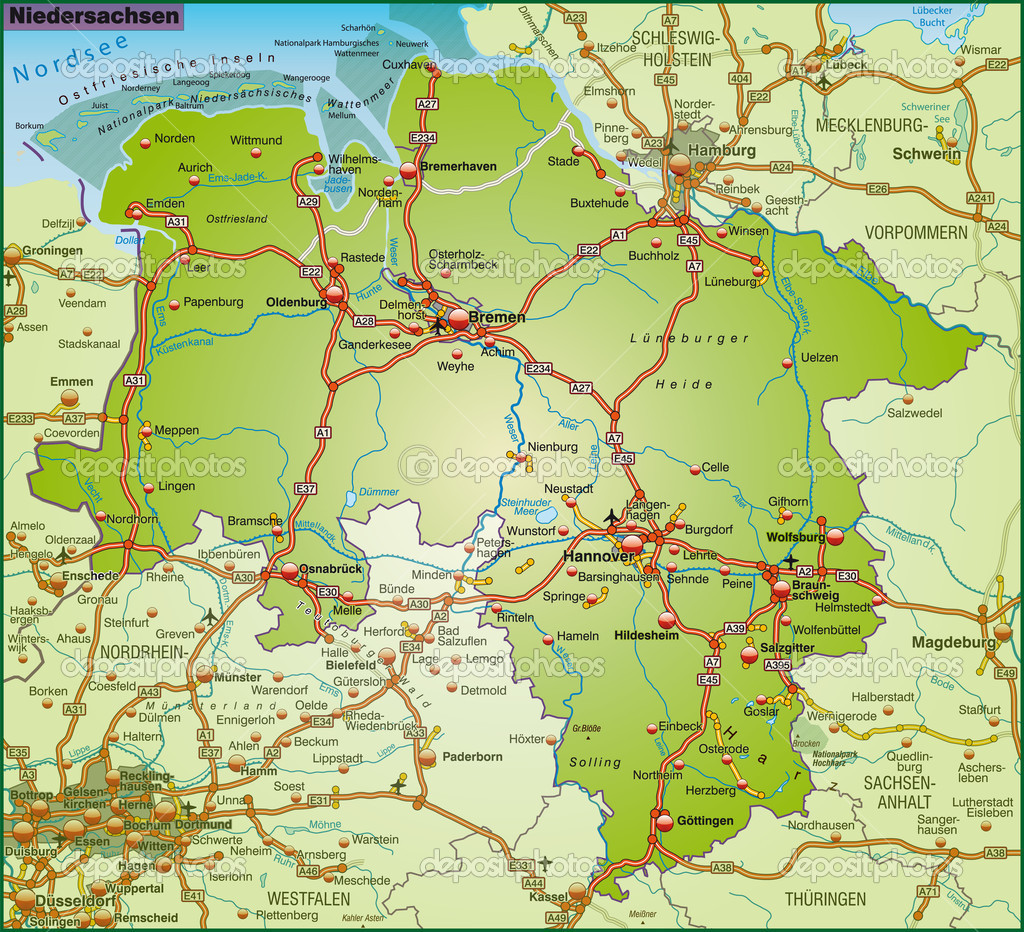 Niedersachsen Map / Create Custom Niedersachsen Map Chart with Online