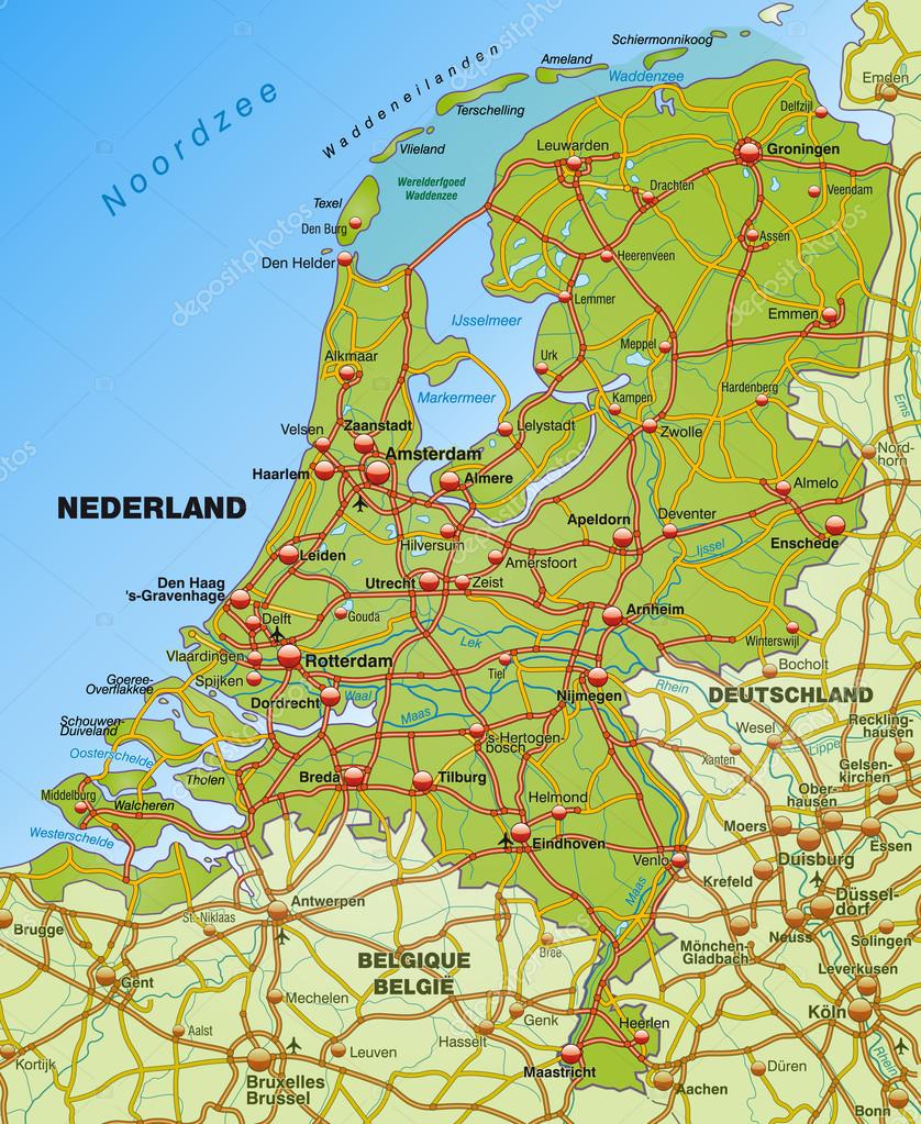 kaart van Nederland — Stockvector © artalis #40926221 kaart van Nederland — Stockvector © artalis #40926221
