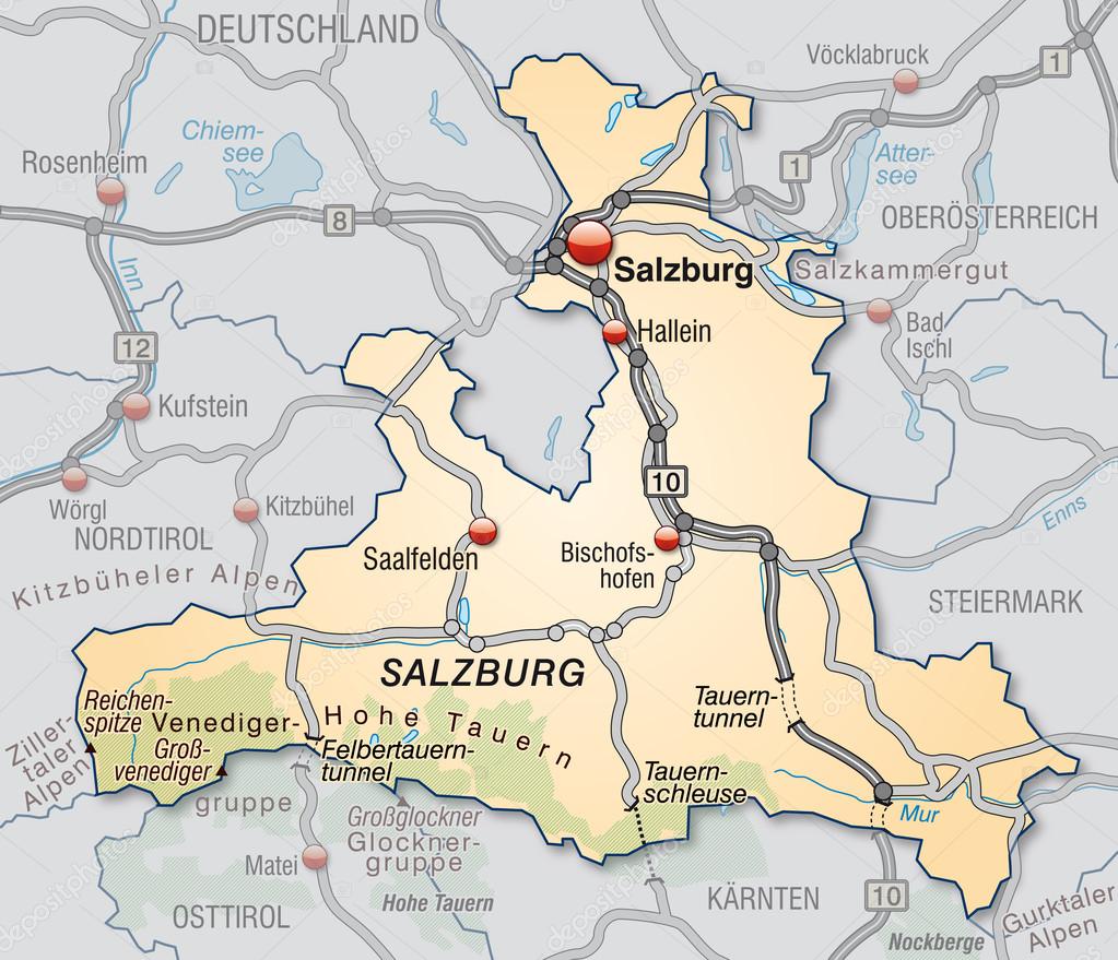 kaart van salzburg — Stockvector © artalis #40927901 kaart van salzburg — Stockvector © artalis #40927901
