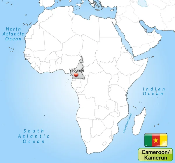 Карта Камеруна — стоковый вектор