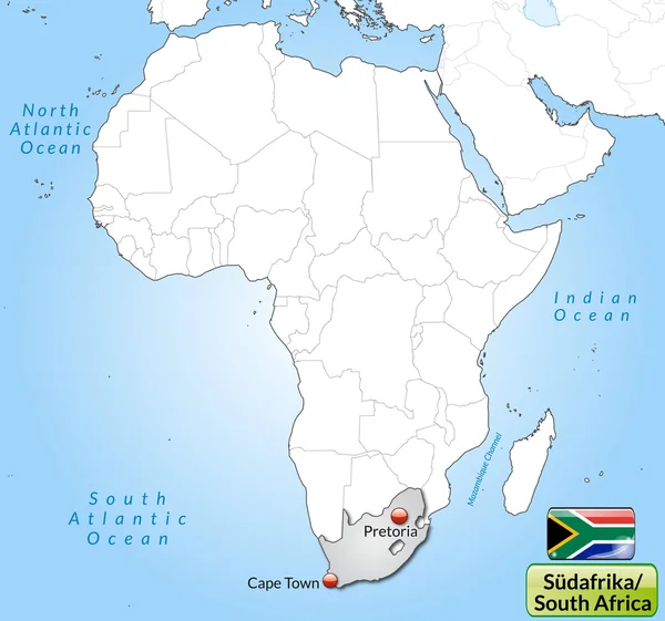 Mapa de Sudáfrica — Archivo Imágenes Vectoriales