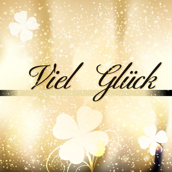 Glückwunschkarte viel Glück — Stockfoto