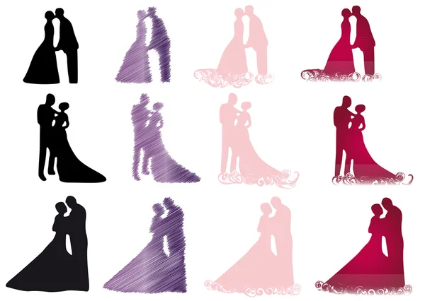 Wedding couple — Stock Vector