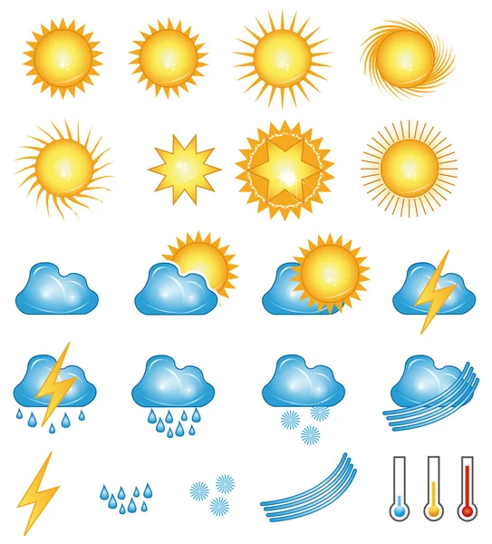 Weather icons — Stock Vector