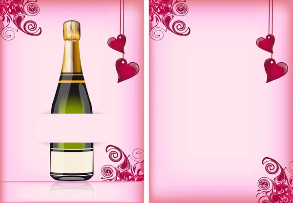 Меню напитков на День Святого Валентина — стоковый вектор