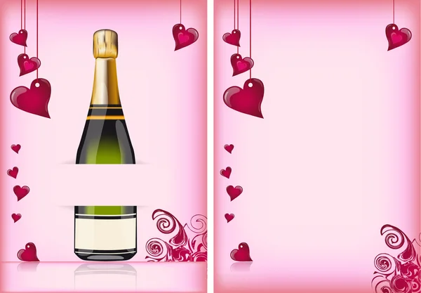 Drank menu voor valentines day — Stockvector