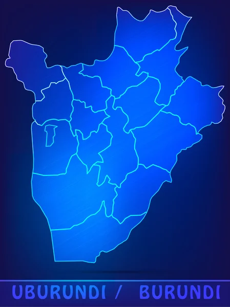 La carte de burundi — Image vectorielle