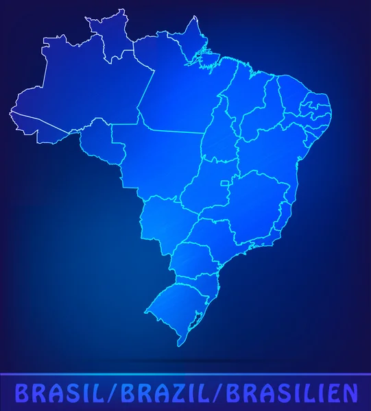 Karte von Brasilien — Stockvektor