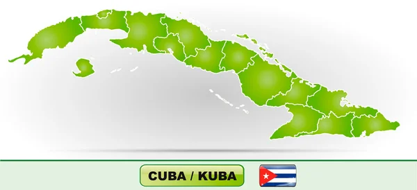 क्यूबा का नक्शा — स्टॉक वेक्टर