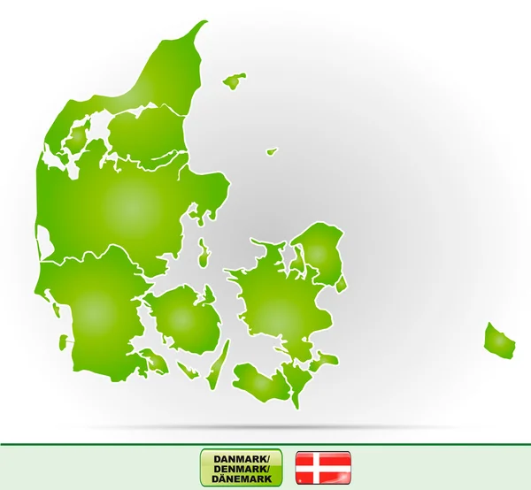 Mapa online de Dinamarca — Archivo Imágenes Vectoriales