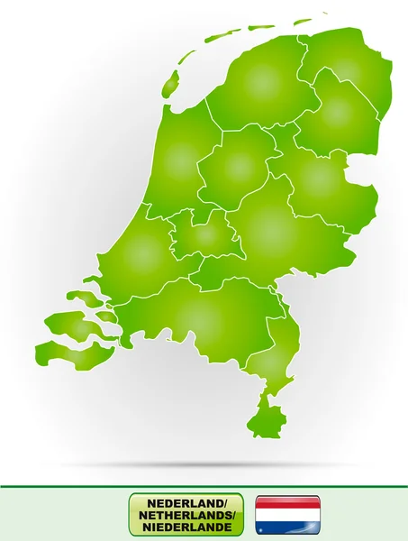 Map of Netherlands — Stock Vector