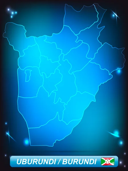Burundi Haritası — Stok Vektör