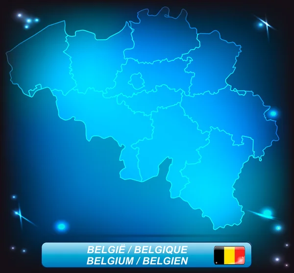 Mapa Belgie — Stockový vektor