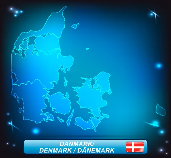 Map of Denmark — Stock Vector