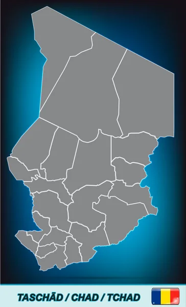El mapa de Chad — Archivo Imágenes Vectoriales