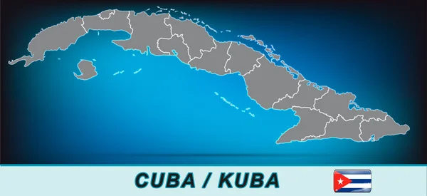 Kaart van cuba — Stockvector