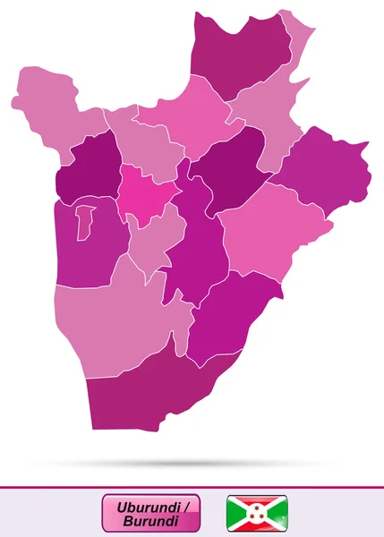Karte von Burundi — Stockvektor