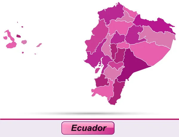 Map of ecuador — Stock Vector