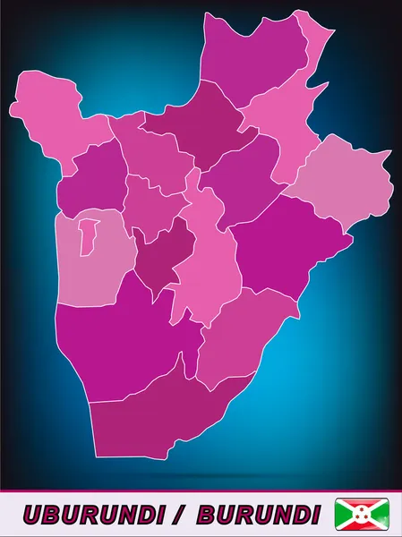 ブルンジの地図 — ストックベクタ