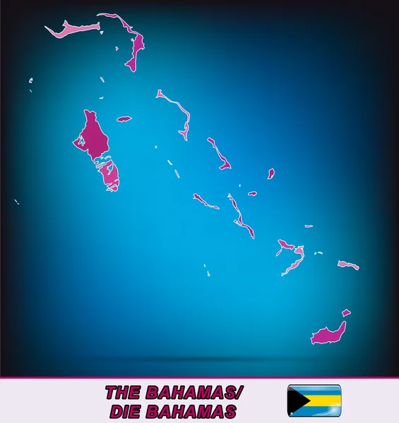 El mapa de Bahamas — Archivo Imágenes Vectoriales
