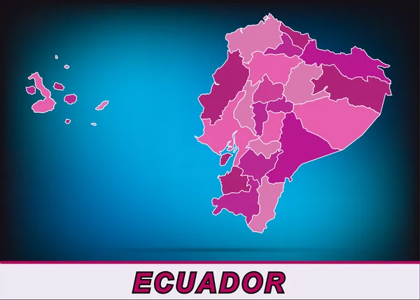 Mapa online de Ecuador — Archivo Imágenes Vectoriales