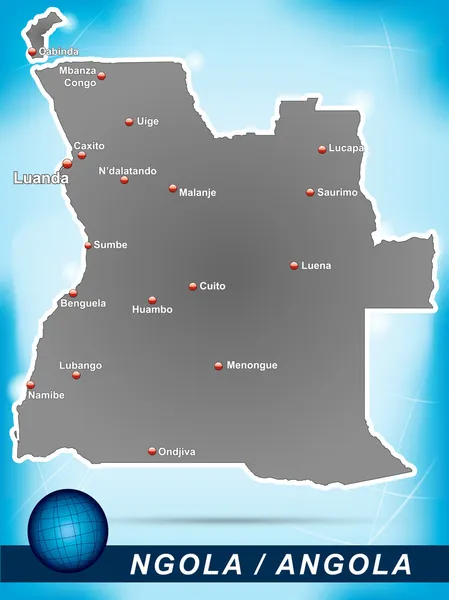 Karte von Angola — Stockvektor