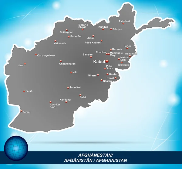 Карта Афганистана — стоковый вектор