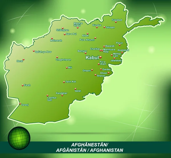 Kart over Afghanistan – stockvektor