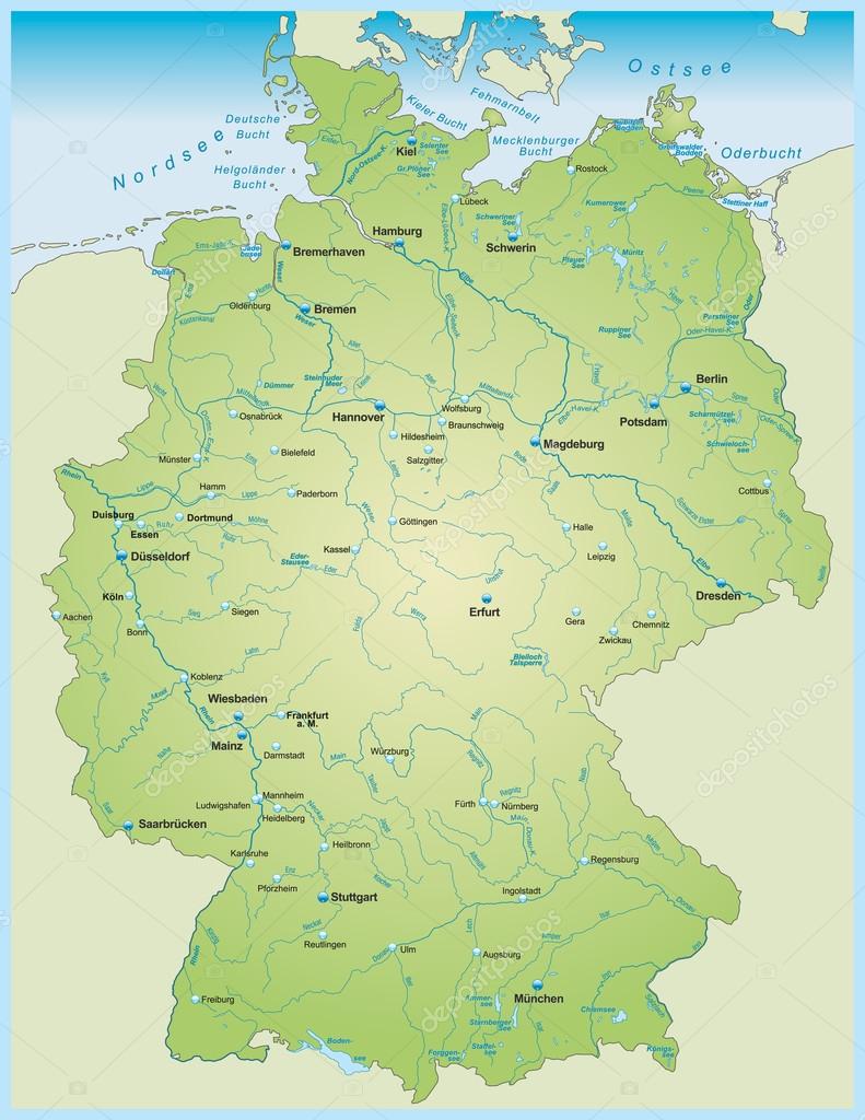 kaart van Duitsland — Stockvector © artalis #48981991