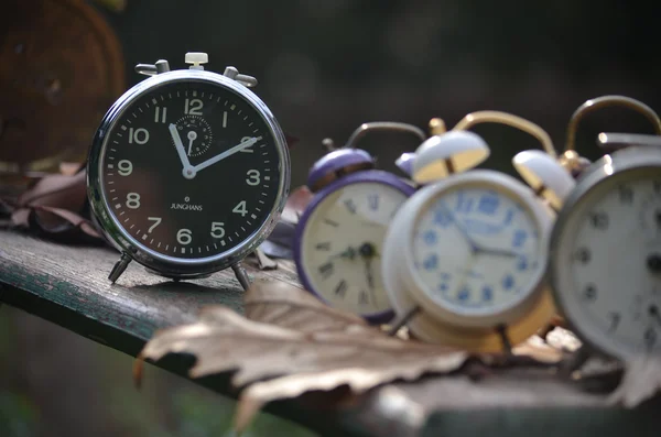 Ancient alarm clocks — Stock Photo, Image