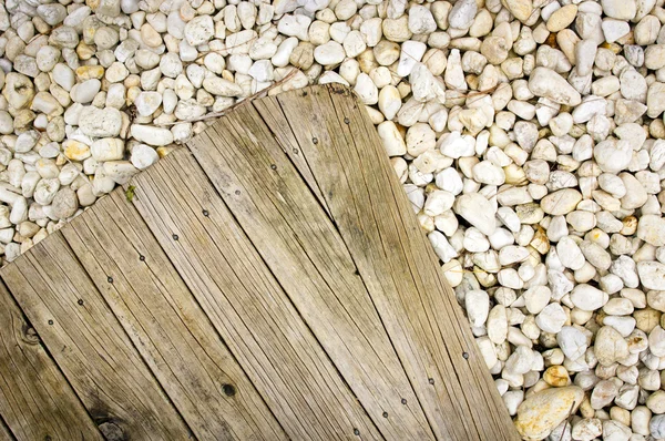 Dřevo a kámen — Stock fotografie